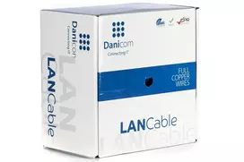 DSIT DANICOM CAT6A U/UTP 100m vientiso laidininko kabelis - LSZH (Dca), 10GBase-T, 500MHz, 23AWG, vidaus montavimui, ritė