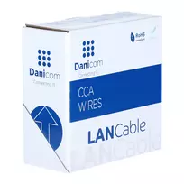DSIT CAT5e F/UTP 50 m ritė, vientisa gysla CCA tinklo kabelis pilkas (DC-FTP5CCA50S-GRY)