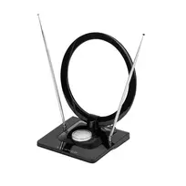 Vivanco VVTVANTSCIRCLE vidaus DVB-T2/DAB+ plokščia antena su 4G/5G filtru, juoda