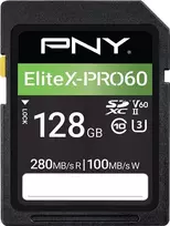 PNY EliteX-PRO60 atminties kortelė 128GB Video Class V60 UHS-II U3 Class10 MicroSDXC