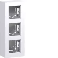 HAGER WAD8310WG 3 modulių aukšto profilio paviršinio montavimo korpusas, poliarinė balta