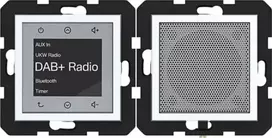 HAGER WAN6110WG Radio Touch UP DAB+ Bluetooth garsiakalbis, įleidžiamas
