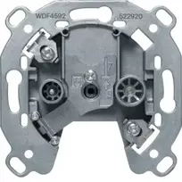 Hager WDF4592 antenos lizdas 2 išėjimų TV/FM, įleidžiamas, baltas