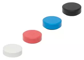 MAULpro Recycling apvalūs magnetai, 29 mm x 11 mm, 20 vienetų rinkinys (balti, raudoni, mėlyni, juodi) 6177399