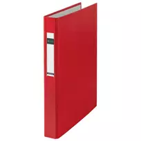 LEITZ Standard dokumentų segtuvas A4 Oversize raudonas, 4 D-žiedai, 41 mm nugarėlė, 25 mm žiedų skersmuo 4212-00-25