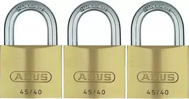 ABUS 82 serijos žalvarinių spynų rinkinys, vienodo rakto, 45 mm korpusas, 3 vnt. 11825 8