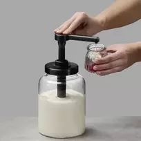 APS DISPENSA 1,7L stiklinė dozavimo talpa, permatoma/juoda 93290