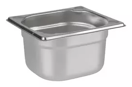 APS GN 1/6 maisto talpykla 176 x 162 x 100 mm, chromo-nikelio nerūdijantis plienas, elektrolitiškai poliruota, 2,1 L 81604