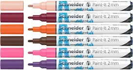 Schneider Paint-It 310 V3 akriliniai markeriai, įvairių spalvų, 2,0 mm, 6 vnt. 120197