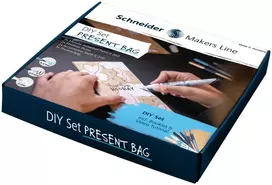 Schneider DIY dovanų maišelių rinkinys, natūralaus kraft popieriaus, 10 maišelių su etiketėmis, lipdukais ir kaspinais, 80 x 180 x 220 mm ML85060903