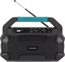 TechniSat VIOLA 231 OD DAB+ ir FM statybvietės radijas su Bluetooth, atsparus vandens purslams IPX4, juodas