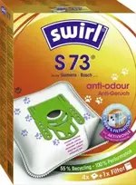 Melitta S 73 Anti Odour 4er dulkių siurblių maišeliai su aktyvuotos anglies sluoksniu ir universaliuoju filtru (4 vnt.)
