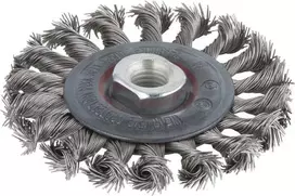 Wolfcraft 2701000 diskinis šepetys Ø 100 mm, nerūdijančio plieno viela, 1/4 colio (6,3 mm) kotas