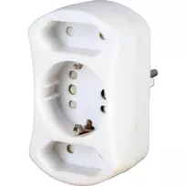 HEINRICH KOPP DUOversal Schuko į Europlug adapteris, Type F į Type C, 250 V, 2.5 A, baltas 179602001