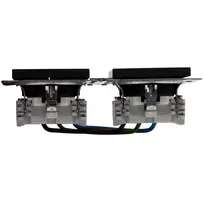 HEINRICH KOPP HK07 KombiQuick horizontali 2 vietų Schuko rozetė, antracito spalvos 133715000