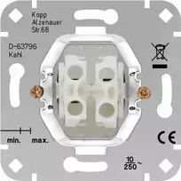 HEINRICH KOPP serijos mygtukinio jungiklio įdėklas, įleidžiamas, 250V, 10AX, IP20, be dangtelio 504000009