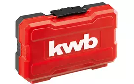 kwb 109010 antgalių rinkinys, 39 dalių, S2 plieno antgaliai, 1/4 colio šešiabriaunis kotas, magnetinis greito keitimo laikiklis, spalvomis koduoti
