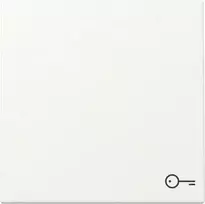 Gira System 55 svirtelės dangtelis su durų simboliu, Pure White Silk Matte 328727