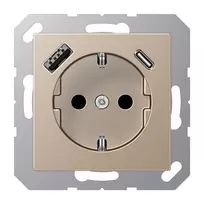 JUNG SCHUKO lizdas su USB Type A ir C A1520-15CACH