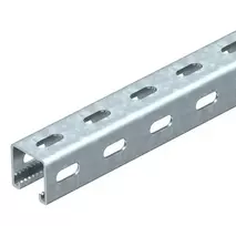 OBO Bettermann MS4141PP03 C profilio bėgelis su šonine perforacija, 41x41 mm, 3000 mm, presuoto cinko plienas 1122500