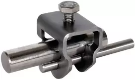 DEHN TE jungiamoji spaustukas NIRO apvaliam strypui Ø20 mm ir apvaliai vielai Ø10 mm, nerūdijantis plienas V2A (630129)