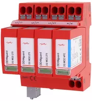 DEHN DEHNguard MP TT 275 FM 2 tipo viršįtampių ribotuvas, 4 polių, 275 V AC, DIN bėgių montavimas, su nuotolinio signalizavimo kontaktu 942315