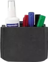 magnetoplan magnetoTray vidutinio dydžio pilkos spalvos veltinio rašiklių laikiklis, magnetinis, pagamintas iš 100% perdirbtų PET butelių 1227701