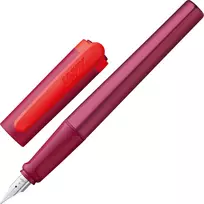 LAMY nexx rašiklis su plunksnele Multi-Red A (pradedantiesiems) su ergonomiška rankena ir nerūdijančio plieno plunksna 1241765