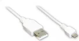 GoodConnections Alcasa USB 2.0 laidas, USB-A į Micro-USB B, 3 m, baltas 2510-MB03W