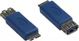 GoodConnections Alcasa USB-AD36 USB Micro-B (tėvinis) į USB-A (moteriškas) adapterio kabelis, 0,15 m, mėlynas