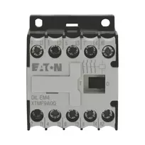 Eaton DILEM4-G (24 V DC) mini kontaktorius, 3 polų, 9 A, 4 kW, 1 NO pagalbinis, varžtiniai gnybtai, IP20, juodas/baltas 012701