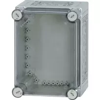 Eaton CI23E-150 izoliuotas polikarbonato korpusas su metrinėmis išpjovomis, IP65, pilkas 021943