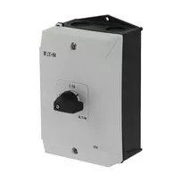 Eaton P1-25/I2 3 polių pagrindinis jungiklis 25 A, juodai baltas svirtinis, priekinio skydo montavimas 207299