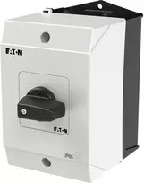 Eaton T0-3-8401/I1 3 polių kumštelinis jungiklis, 20 A, juoda svirtis, montuojamas priekiniame skydelyje 207132