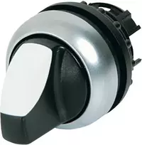 Eaton M22-WRLK3-W 3 padėčių perjungiklio operatorius, plastikinis, baltas svirtis, titano apvadas 216843-BK