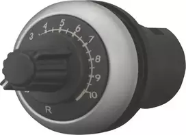 Eaton M22-R470K sukamasis potenciometras, 470 kΩ, 0,5 W, vieno apsisukimo, linijinis, skydinis