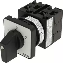 Eaton T0-3-8401/E 3 polių ON-OFF sukamasis jungiklis, 20 A, 690 V AC, juoda rankenėlė, montuojamas priekiniame skydelyje 091047
