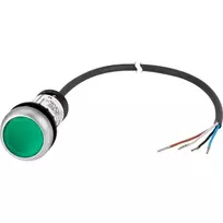 Eaton RMQ-Titan plokščias žalias apšviestas mygtukas, 1NO, 24V AC/DC, 22,5mm, C22-DL-G-K10-24-P62 185586
