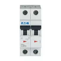 Eaton FAZ-B16/2 miniatiūrinis automatinis jungiklis (MCB), 2 polių, 16 A, B tipo, 230/400 V AC, 10 kA, DIN bėgiui 278734