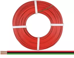 Donau Elektronik 318-014-50 suvyta viela 3 x 0,14 mm² raudona, žalia, juoda 50 m