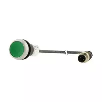 Eaton C22-D-G-K10-P3 įspaudžiamasis mygtukas, žalias, 1NO, momentinis, 22,5 mm 181632