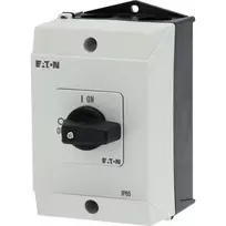 Eaton T0-2-1/I1 3 polių svirtinis jungiklis, 20A, IP65, pilkas/juodas 207081