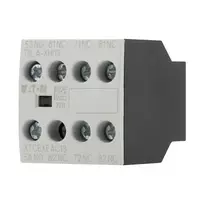 Eaton DILA-XHI13 pagalbinis kontaktų blokas, 4 polių, 1NO+3NC, varžtiniai gnybtai, priekinis montavimas, DILM7-DILM38 kontaktoriams, juodas/baltas 276425