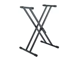 König & Meyer Rick klaviatūros stovas - juodas plieninis, 50 kg apkrova, aukštis 327-789 mm 18990-015-55