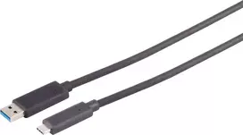S CONN MAXIMUM CONNECTIVITY aktyvus optinis USB-A į USB-C kabelis 10 m 10Gbps juodas 30-39075