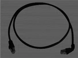 Telegärtner CAT 6A komutacinis kabelis, 1x90° kampu, S/FTP, LSZH, juodas, 3,0 m L00002A0175