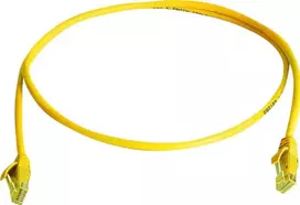 Telegärtner L00000A0294 Cat6 U/UTP RJ45 komutacinis kabelis, 0,5 m, geltonas
