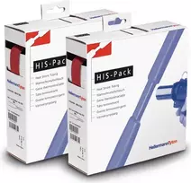 HellermannTyton HIS-PACK-19,1/9,5-RD termokiaušis, 2:1, raudonas, 19,1 mm išplėstas, 9,5 mm susitraukęs, 5 m ilgio, dozavimo dėžutė
