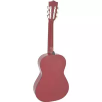 Dimavery AC-303 klasikinė gitara 1/2 dydžio raudona su gig bag, derintuvu, mediatoriumi ir diržu pradedantiesiems