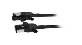 SYNERGY21 S218115 CAT6A S/FTP plonas komutacinis kabelis, RJ45, 2m, juodas, 500MHz, LSZH, sukimosi jungtis